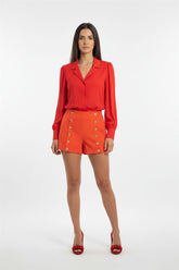 חולצה אלגנטית באדום-XS-S